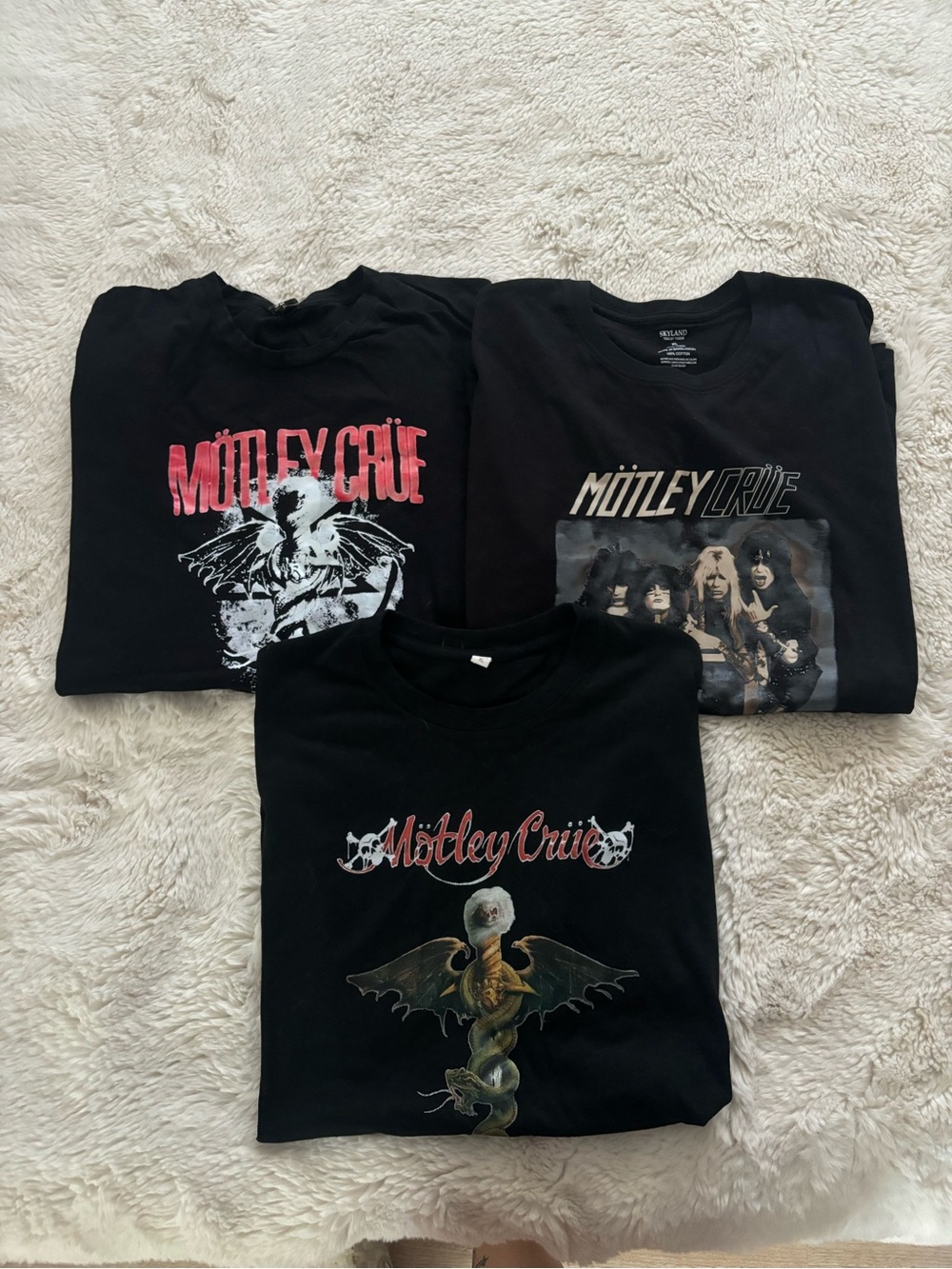Motley Crue Graphic Print T-Shirt Bundle Size XL